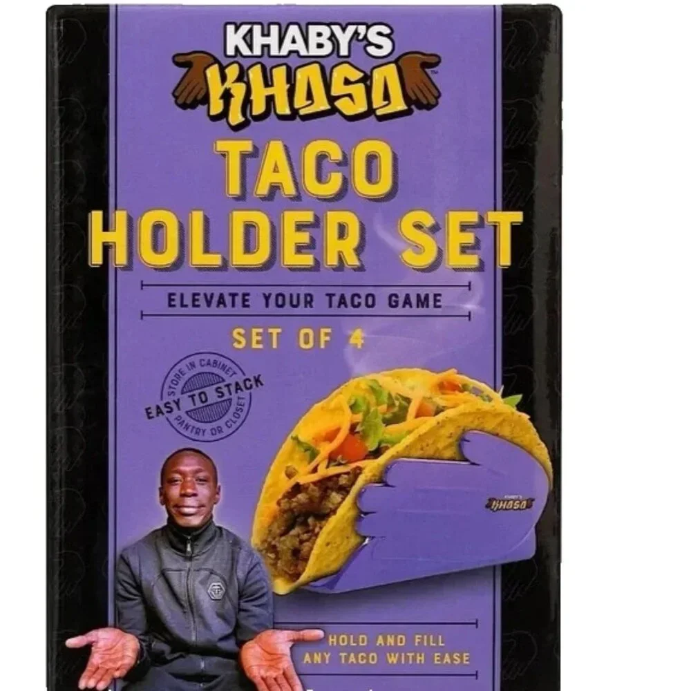 Taco Holders 4 Piece Set Of Purple Hands To Hold Tacos NEW